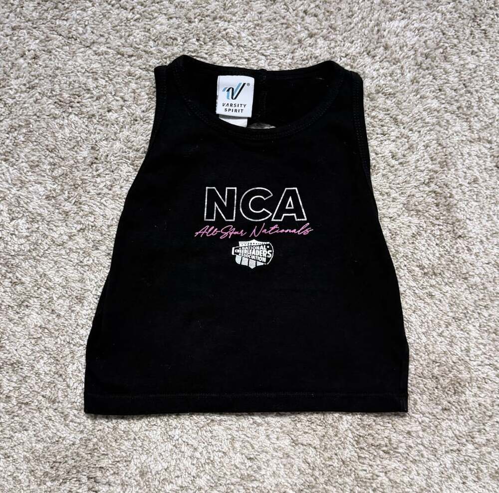Varsity Spirit Black NCA All-Star Nationals Crop Tank Top